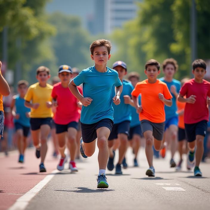 Competencia de atletismo en barrios de Barranquilla